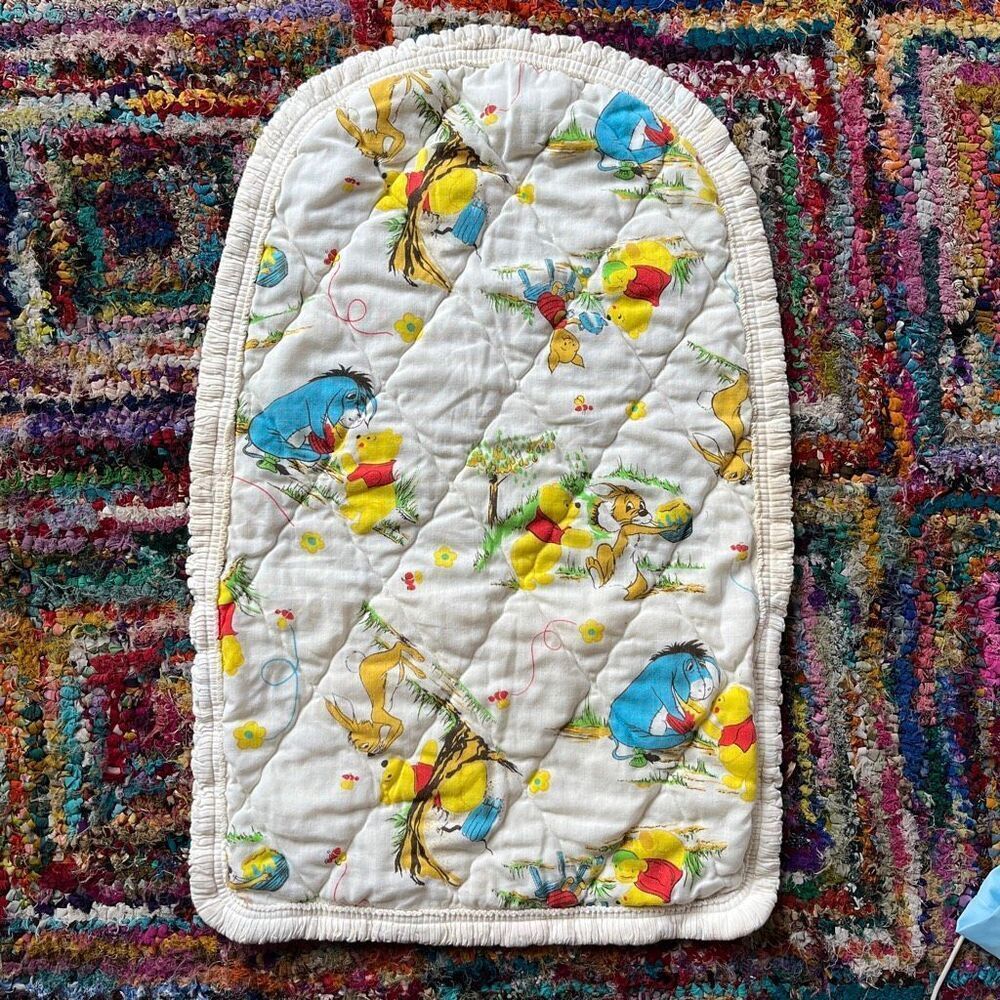 VTG Winnie The Pooh Quilted Baby Changing Pad Disney Sears Nursery